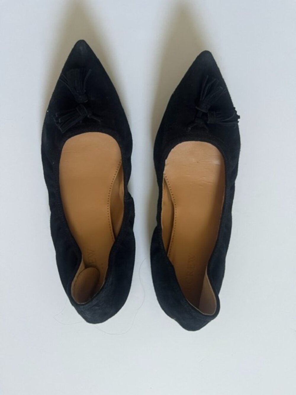 Women's Black Suede Flats 8